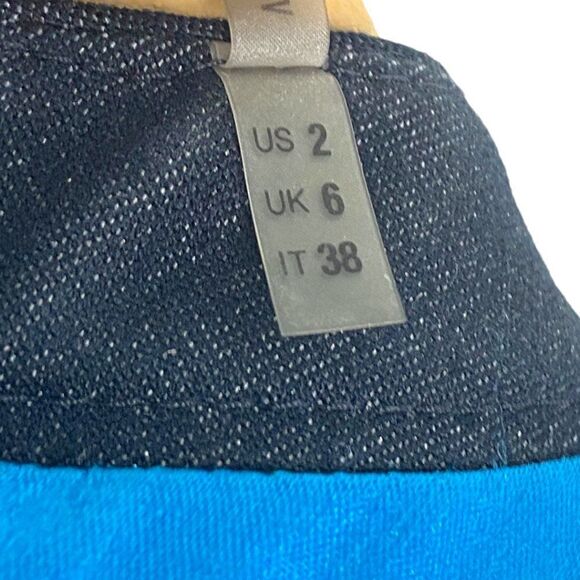 Tahari women's Navy Blue Lined Sleeveless Peplum Sheath Dress US 2 - Picture 8 of 9